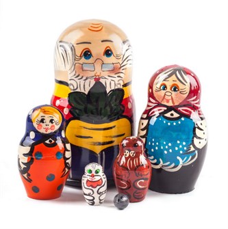 Матрешка сказка Репка 6 мест 1841