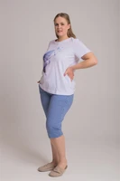 Капри из кулирки в полоску М326018гб М326018гб