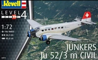 04975  авиация  Junkers Ju 52/3 m Civil  (1:72) 4009803049755