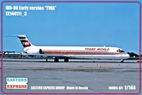 144111-3  авиация  MD-80 Early version "TWA" (1:144) 2000000096643