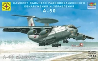 214461  авиация  Самолет дальнего радиолокационного обнаружения и управления А-50 (1:144) 4607061766546
