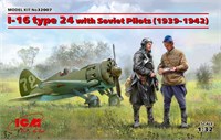 32007  авиация  И-16 тип 24 с пилотами РККА (1939-1942)  (1:32) 2000000103655