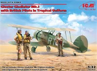 32043  авиация  Gloster Gladiator Mk.I with British Pilots in Tropical Uniform  (1:32) 2000000172088