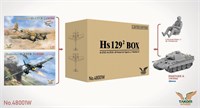 48001W  авиация  Набор Hs 129 B2 + Hs 129 B3 + две 3D-печатные фигуры + Panther A  (1:48) 4897051423522