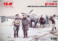 48804  авиация  Bf 109F-4 с персоналом ВВС Германии (1:48) 2000000060477