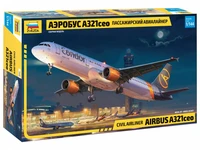 7040  авиация  Пассажирский авиалайнер Аэробус A321ceo  (1:144) 4600327070401