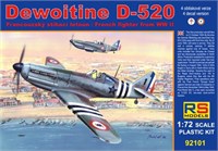 92101  авиация  Dewoitine D-520 Free France  (1:72) 2000000185705