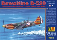 92113  авиация  Dewoitine D-520 Vichy  (1:72) 2000000185712