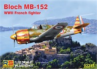 92217  авиация  Bloch MB-152 WWII French fighter  (1:72) 8594183912172