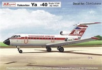 AZ14421  авиация  J@k-40 CSA/Cubana  (1:144) 4589913286368
