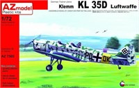 AZ7505  авиация  German Trainer plane Klemm KL 35D  (1:72) 4589913196483
