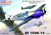 AZ7850  авиация  Messerschmitt Bf 109K-14 Late  (1:72) 8592942278507