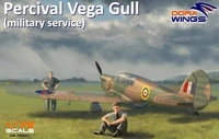 DW72004  авиация  Туристический самолет Percival Vega Gull "military service"  (1:72) 4589913246249