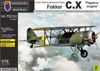 KPH7202  авиация  Dutch Reconnaissance Plane Fokker C.X "Pegasus engine"  (1:72) 8592942572025