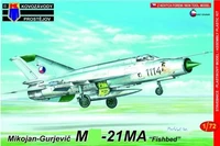 KPM0097  авиация  M&amp;G-21MА Fishbed (1:72) 2000000168838