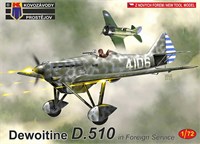 KPM0185  авиация  Dewoitine D.510 "In foreign service"  (1:72) 8592942101850