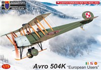 KPM0465  авиация  Avro 504K “European Users”  (1:72) 8592942104653