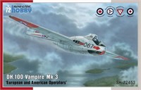 SH72453  авиация  DH.100 Vampire Mk.3 'European and American Operators'   (1:72) 8594071088316