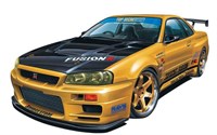 05304  автомобили и мотоциклы  Top Secret BNR34 Skyline GT-R'02  (1:24) 2000000105369