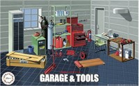 11635  наборы для диорам  Garage &amp; Tools Series Garage &amp; Tools  (1:24) 4968728116358