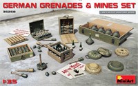 35258  наборы для диорам  GERMAN GRENADES &amp; MINES SET  (1:35) 4820183311603