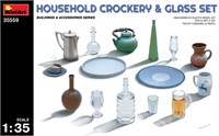 35559  наборы для диорам  HOUSEHOLD CROCKERY &amp; GLASS SET  (1:35) 4820183310613