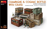 35575  наборы для диорам  CHAMPAGNE &amp; COGNAC BOTTLES WITH CRATES  (1:35) 4820183310705