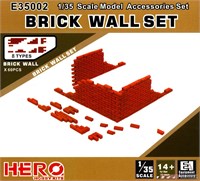 E35002  наборы для диорам  Brick Wall Set (60pcs)  (1:35) 4710205350027