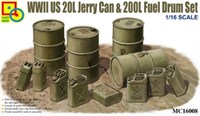MC16008  наборы для диорам  WWII US 20L Jerry Can &amp; 200L Fuel Drum Set  (1:16) 2123416008007