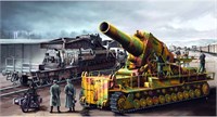 00209  техника и вооружение  Morser Karl-Gerat 040/041 on railway transport carrier  (1:35) 9580208002095