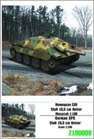 100009  техника и вооружение  German SPG StuH 10,5cm Hetzer  (1:100) 2000000217864