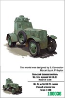 100036  техника и вооружение  Wz. 34 w SA-18/21 Cannon Poland Armored Car  (1:100) 2000000159027