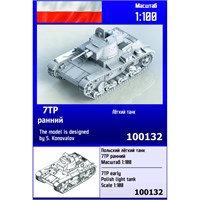 100132  техника и вооружение  7TP Early Polish Light Tank ver.1  (1:100) 2000000257327