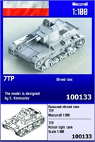 100133  техника и вооружение  7TP Early Polish Light Tank ver.2  (1:100) 2000000257334
