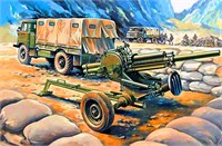 35136  техника и вооружение  82-мм миномет 2Б9 "Василек" с транспортной машиной 2Ф54 (1:35) 4620748781809