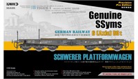 35A05  техника  и вооружение  German Railway Schwerer Plattformwagen SSyms 6 (Axle) 80t  (1:35) 6971889310044