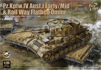BT-025  техника и вооружение  Pz.Kpfw.IV Ausf. J Early/Mid &amp; Railway Flatbed Ommr Lim Edition (1:35) 6971995749141