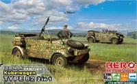 H35005  техника и вооружение  German PKW Typ k1 Kübelwagen Type 82 2 in 1 + MG34  (1:35) 4710207350056