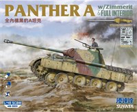 NO003  техника и вооружение  Panther A w/Zimmerit &amp; Full Interior  (1:48) 6972851082310