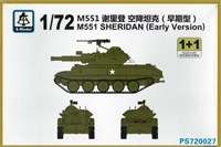 PS720027  техника и вооружение  M551 Sheridan (Early Version) 1+1 Quickbuild  (1:72) 2000000192826