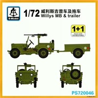 PS720046  техника и вооружение  Willys MB &amp; Trailer 1+1 Quickbuild  (1:72) 2000000192871