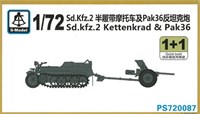 PS720087  техника и вооружение  Sd.Kfz.2 Kettenkrad &amp; Pak 36 1+1 Quickbuild  (1:72) 2000000217451