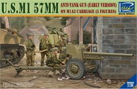 RV35019  техника и вооружение  U.S. M1 57mm Anti-tank gun on M1A3 Carriage (early version)  (1:35) 6953391900357