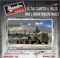 TM32003  техника и вооружение  US Tug Clarktor 6, MILL-33 With 2 Bomb Trailers Mark 2  (1:32) 5391532331225