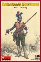 16010  фигуры  NETHERLANDS MUSKETEER XVII CENTURY (1:16) 4820041100295