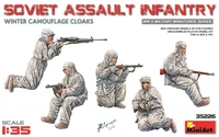 35226  фигуры  SOVIET ASSAULT INFANTRY WINTER CAMOUFLAGE CLOAKS  (1:35) 4820183310866