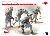 35696  фигуры  French Infantry in Gas Masks (1916)  (1:35) 2000000084558