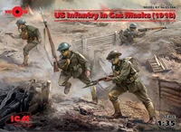 35704  фигуры  US Infantry in Gas Masks (1918)  (1:35) 2000000088112