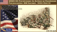 35GM0043  фигуры  WWII US Paratroops in Action w/Cushman Parascooter, NW Europe,1944 (Set 3)  (1:35) 4892667350439