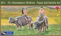 35GM0109  фигуры  60's-70's Vietnamese Children, Puppy and Buffalo  (1:35) 4892667351092